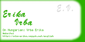 erika vrba business card